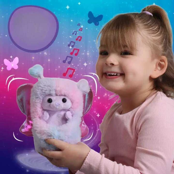Curlimals Flutter Wonders Meškiukas Bella spalvingas interaktyvus pliušinis talismanas 18 cm