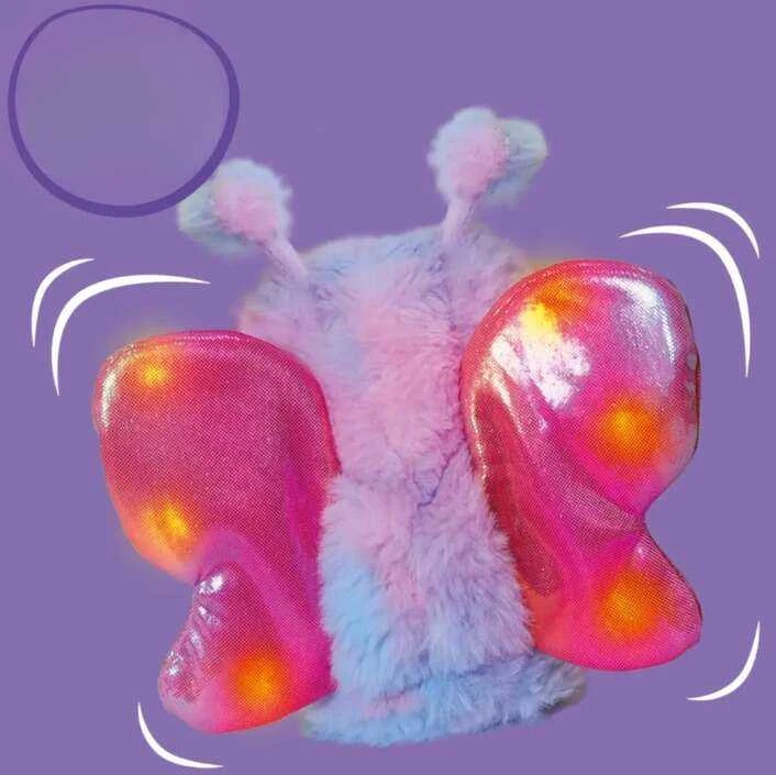Curlimals Flutter Wonders Meškiukas Bella spalvingas interaktyvus pliušinis talismanas 18 cm