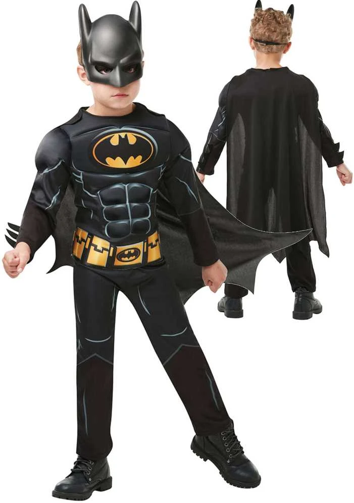 Rubies DC Comics Betmeno karnavalinis kostiumas, juodas maskavimas 110-116 cm (5-6 metai)