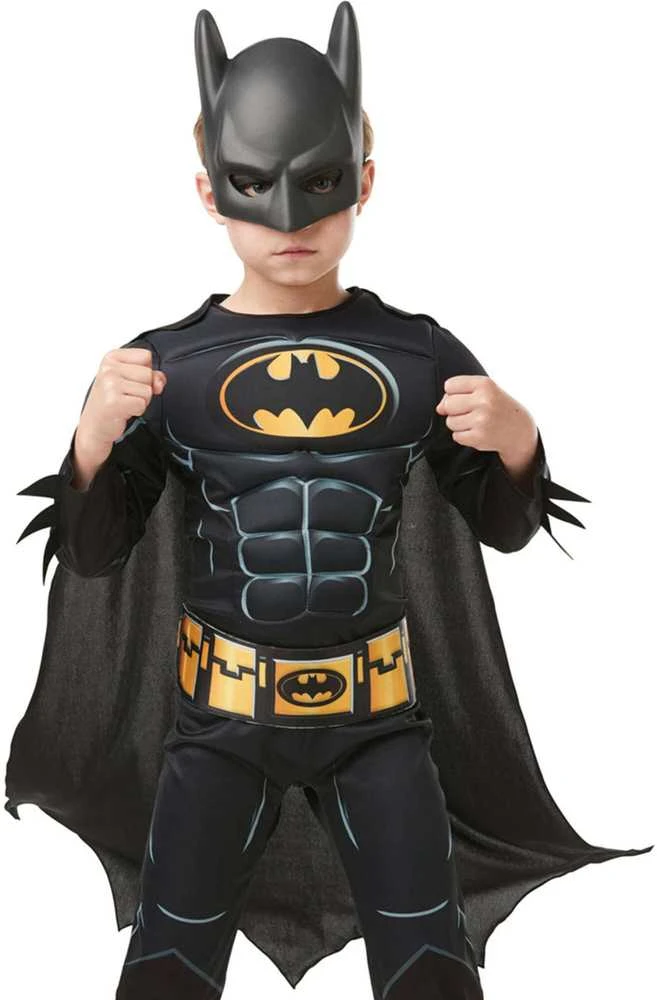 Rubies DC Comics Betmeno karnavalinis kostiumas, juodas maskavimas 110-116 cm (5-6 metai)