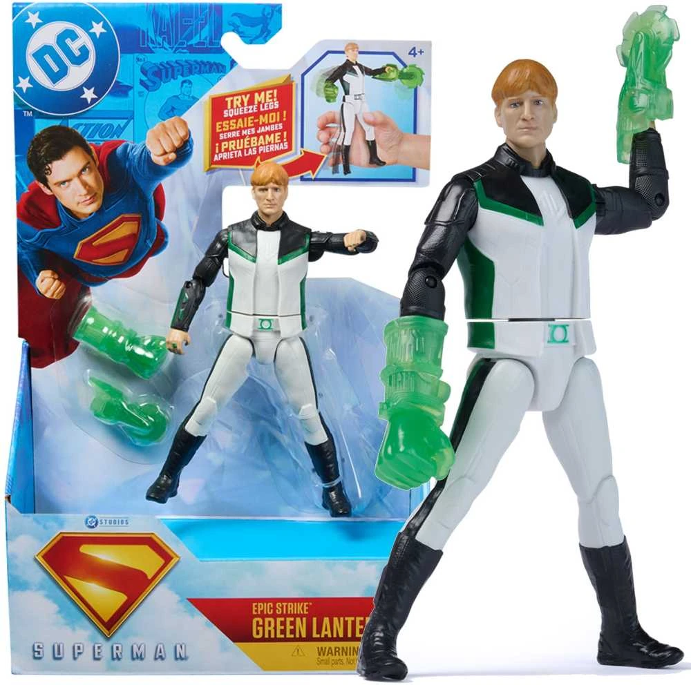 DC Comics Epic Strike maža figūrėlė Žaliasis Žibintas judama lėlė Žaliasis Žibintas 15 cm + priedai