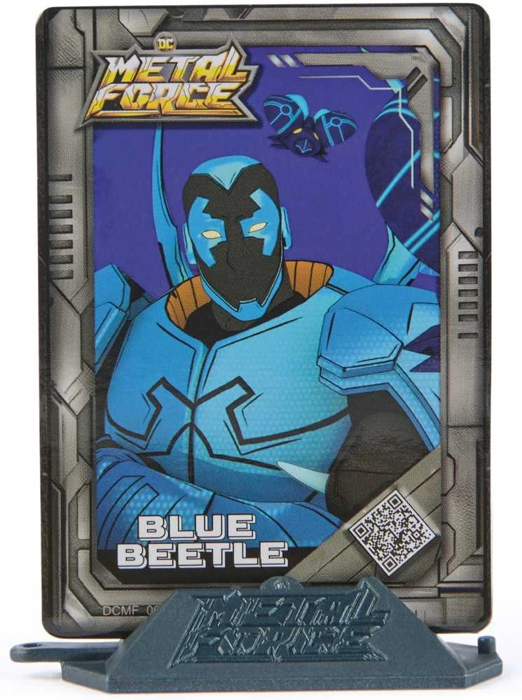 DC Comics Metal Force maža figūrėlė Mėlynojo vabalo skarabėjo vyro lėlė 12 cm
