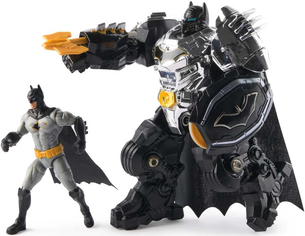 DC Comics Metal Force rinkinys figūrėlė + šarvai Batman Superhero Night Knight 10 cm