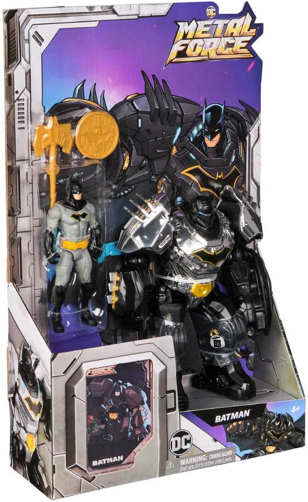 DC Comics Metal Force rinkinys figūrėlė + šarvai Batman Superhero Night Knight 10 cm