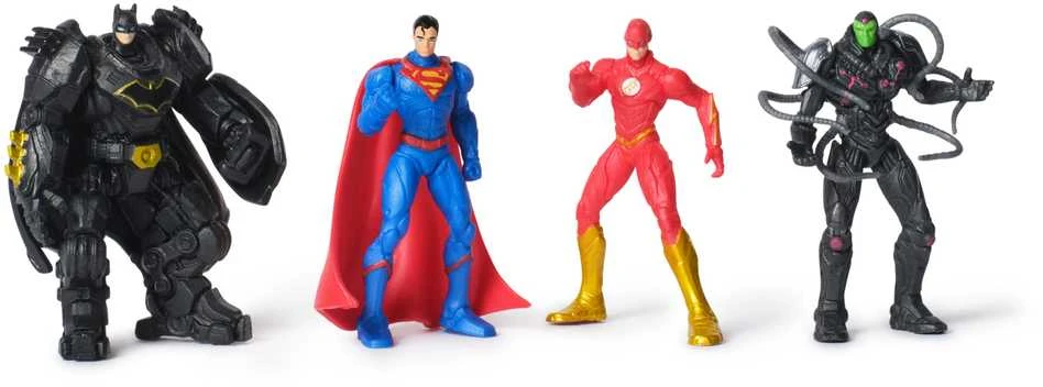 Spin Master DC Comics Rinkinio figūrėlė Metal Force Batman Superman Brainiac The Flash + metalinės kortelės