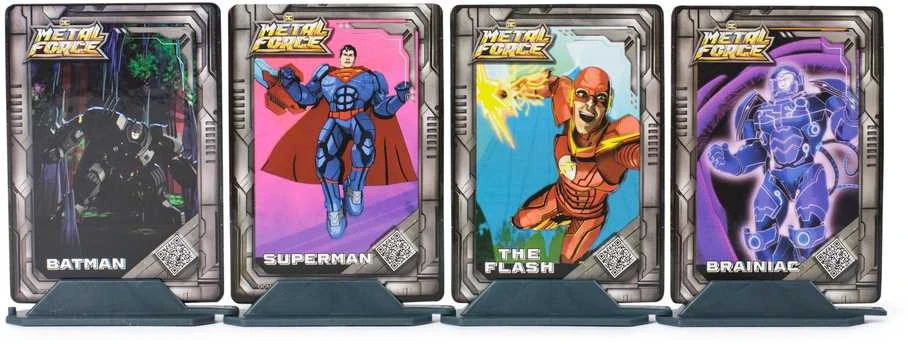 Spin Master DC Comics Rinkinio figūrėlė Metal Force Batman Superman Brainiac The Flash + metalinės kortelės
