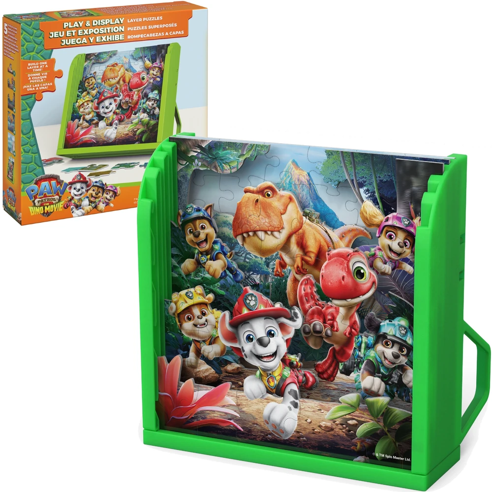 Dėlionė Sm Games Puzzles Psi Patrol I Dinozaury Film Dino Puzzle 5 Układanek 3d 125 El. + Podstawka