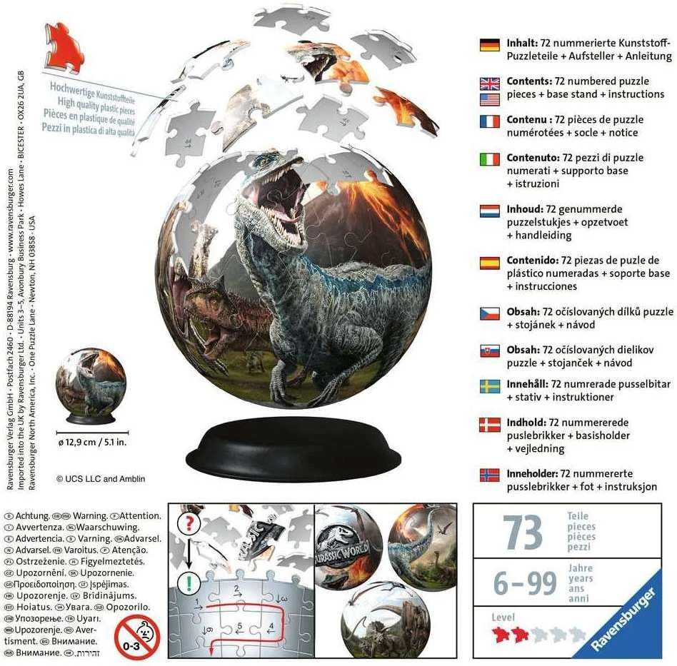 RAVENSBURGER dėlionė Jurassic World 2 72vnt, 11757
