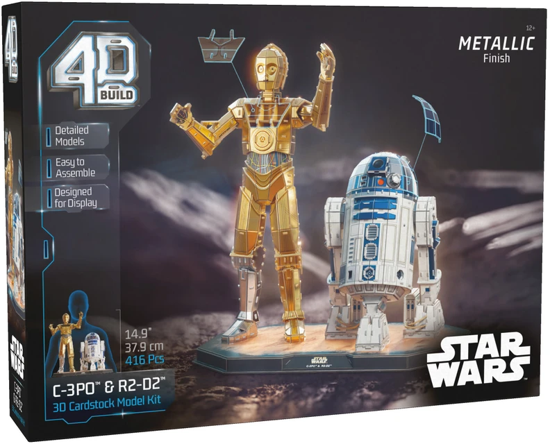 Dėlionė 4D Build Žvaigždžių karai Star Wars C-3PO ir R2D2 3D modelis surinkimui