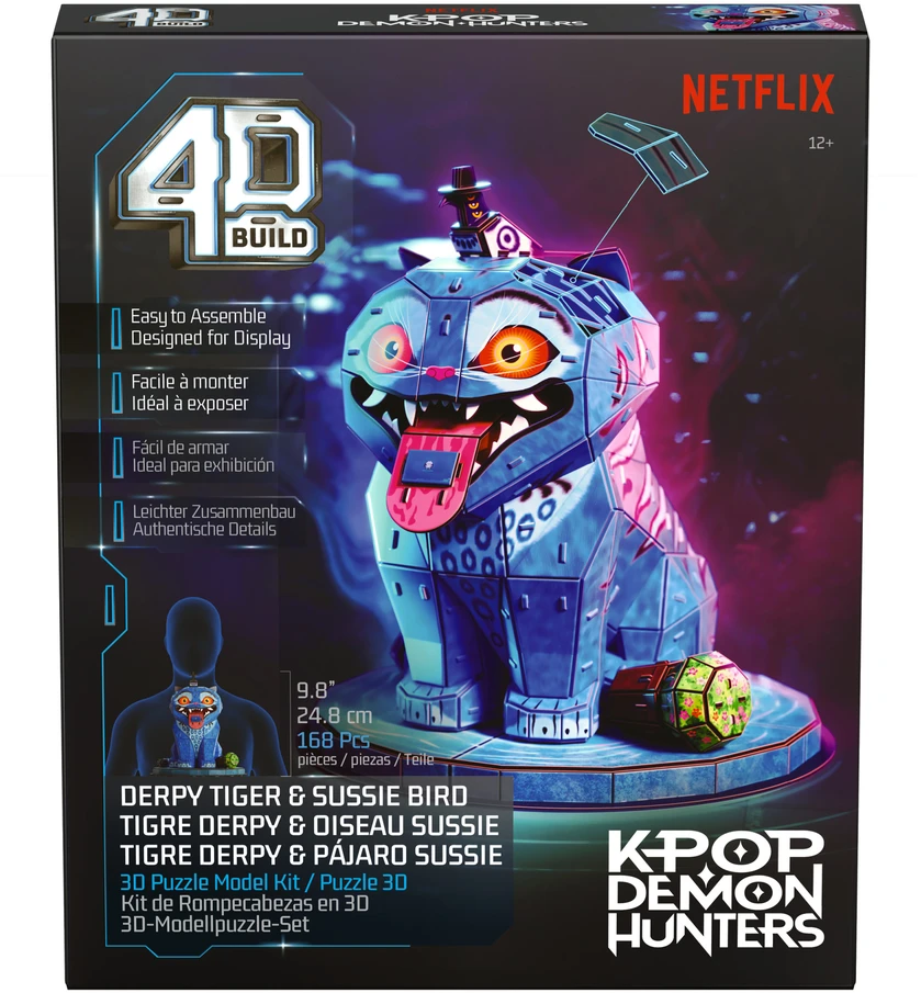 Dėlionė Spin Master Puzzle 4D Build K-Pop Demon Hunters Tygrys Derpy modelis 3D do złożenia