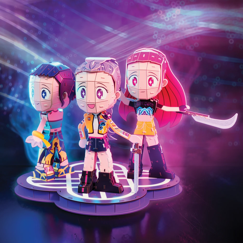 Dėlionė Kpop Demon Hunters Puzzle 4D Build K-Pop Demon Hunters Huntr/x modelis 3D do złożenia