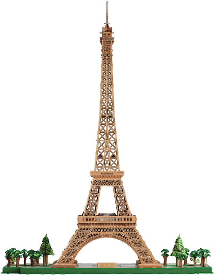 Dėlionė Puzzle 4D Build muzikinis centras Eiffla su podświetleniem LED modelis 3D do złożenia 90 cm