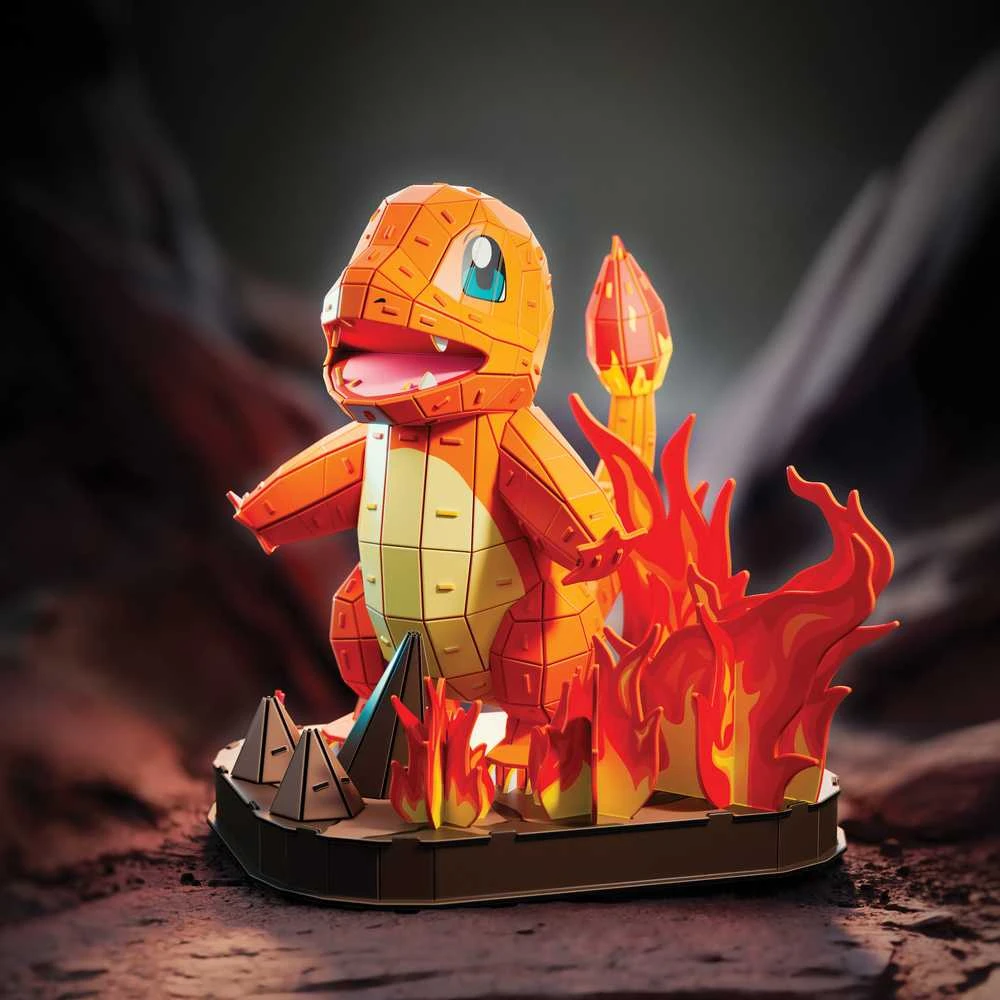 Nezatříděno „Puzzle 4D“ statyti „Pokemon Charmander“ 3D modelius surinkimui
