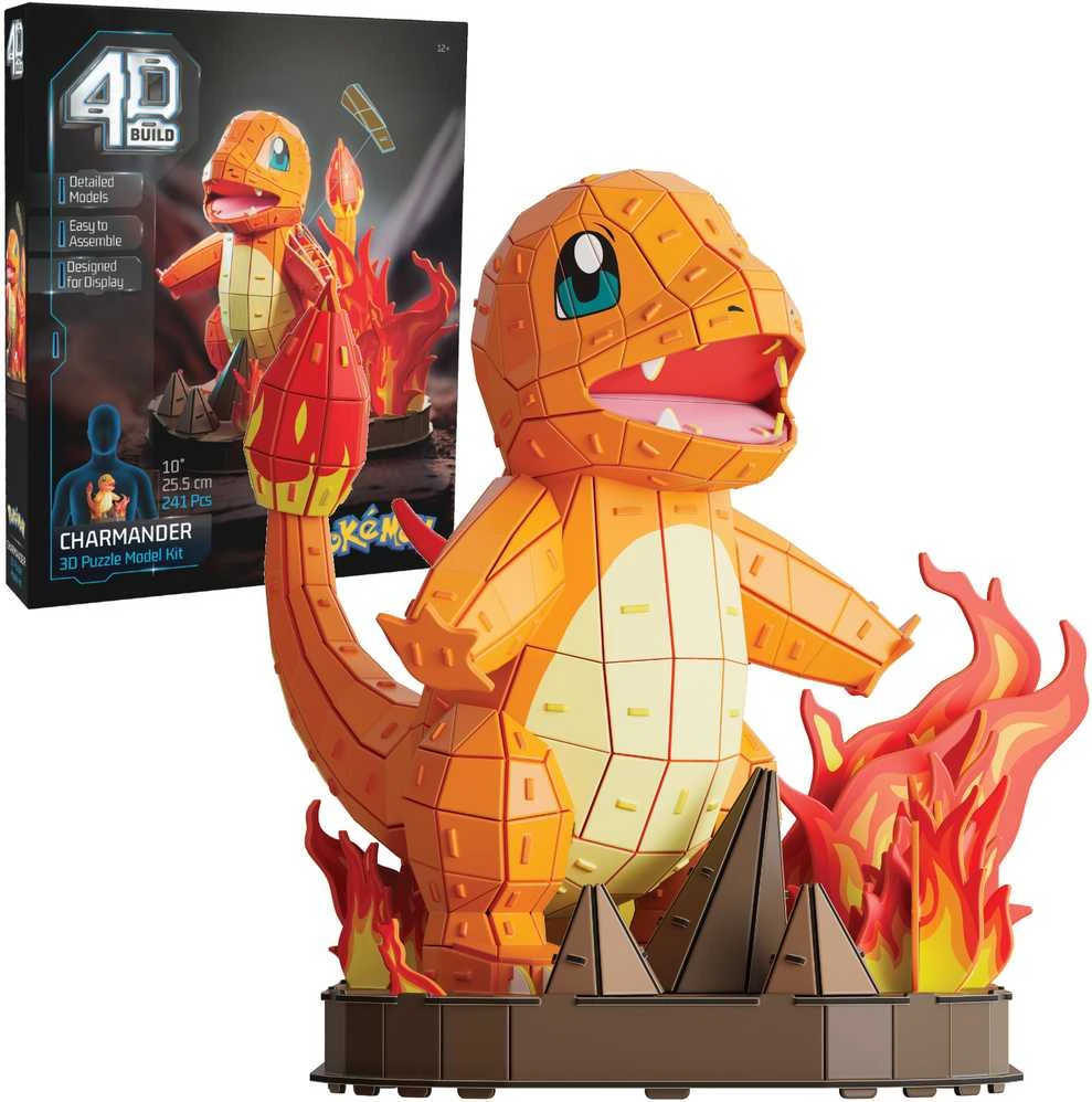 Nezatříděno „Puzzle 4D“ statyti „Pokemon Charmander“ 3D modelius surinkimui