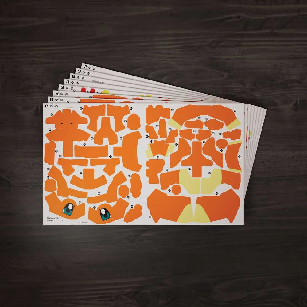 Nezatříděno „Puzzle 4D“ statyti „Pokemon Charmander“ 3D modelius surinkimui