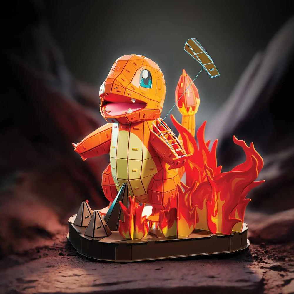 Nezatříděno „Puzzle 4D“ statyti „Pokemon Charmander“ 3D modelius surinkimui