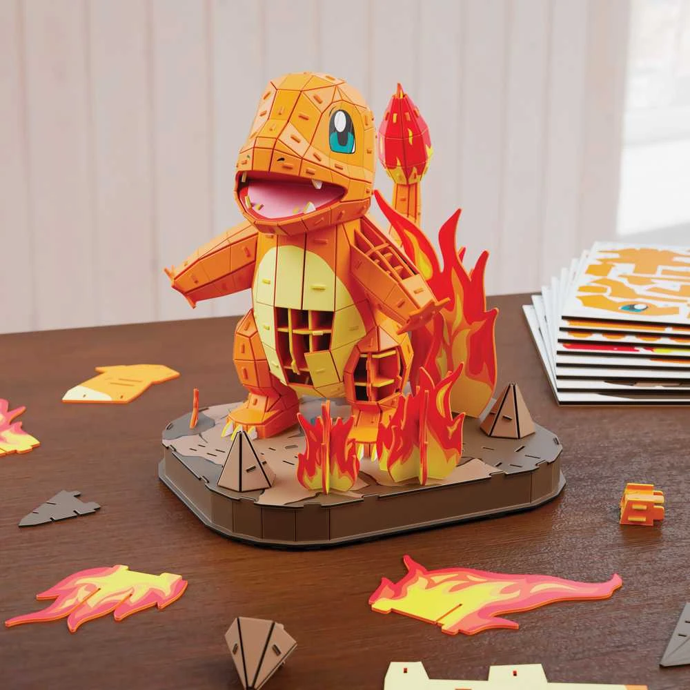 Nezatříděno „Puzzle 4D“ statyti „Pokemon Charmander“ 3D modelius surinkimui