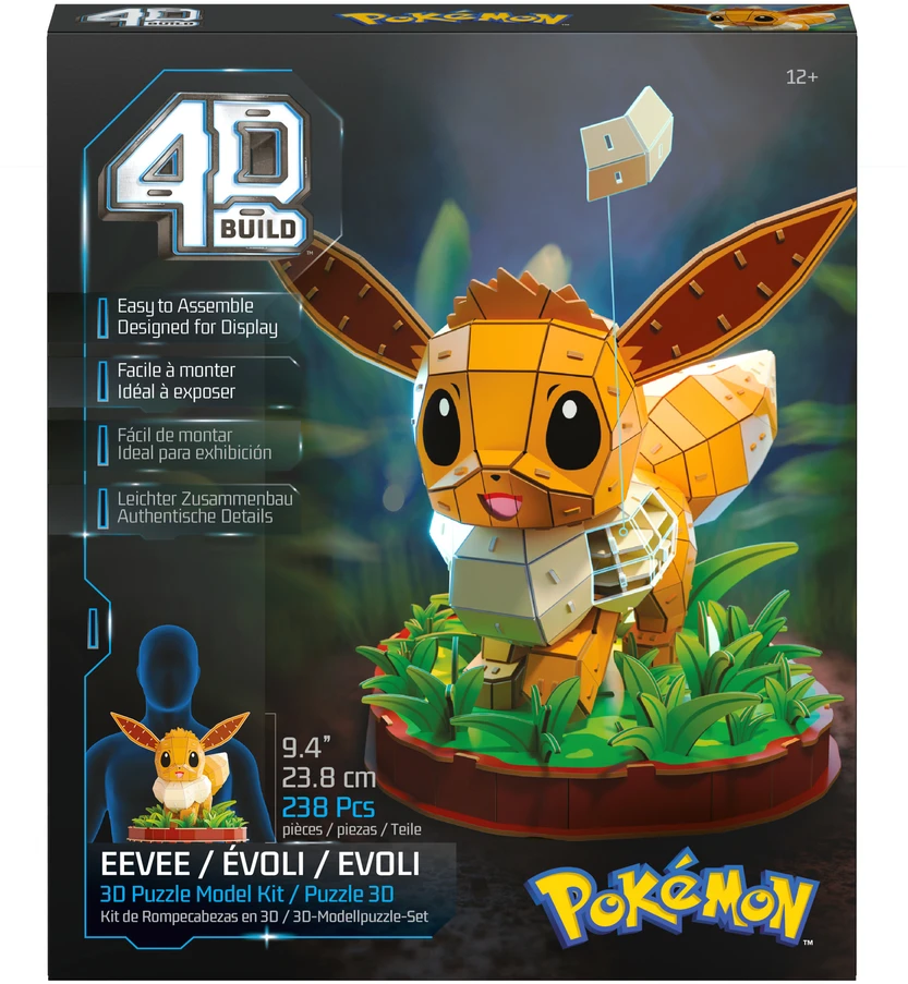 Dėlionė Spin Master Puzzle 4D Build Pokemon Eevee modelis 3D do złożenia