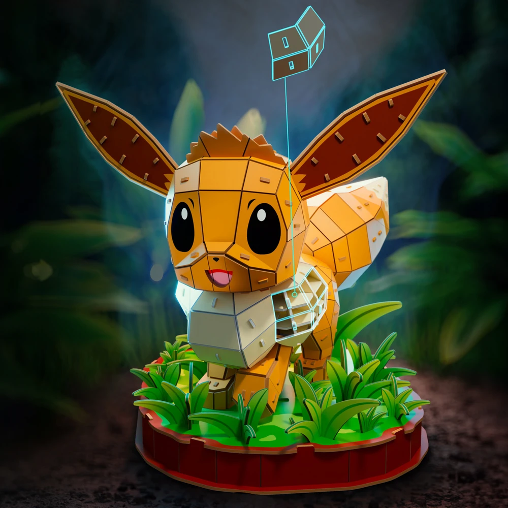 Dėlionė Spin Master Puzzle 4D Build Pokemon Eevee modelis 3D do złożenia
