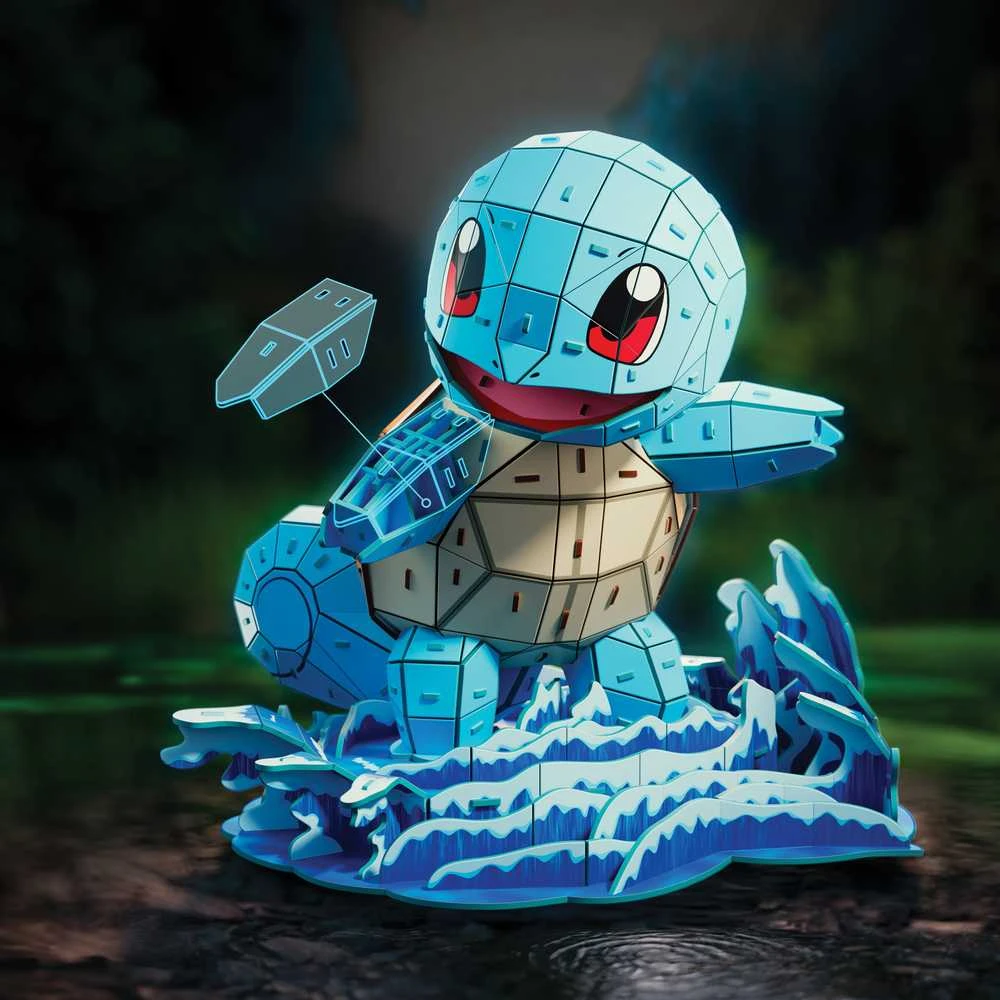 Spin Master 4D dėlionė, sukonstruokite „Pokemon Squirtle“ modelius, kuriuos galima surinkti 3D formatu