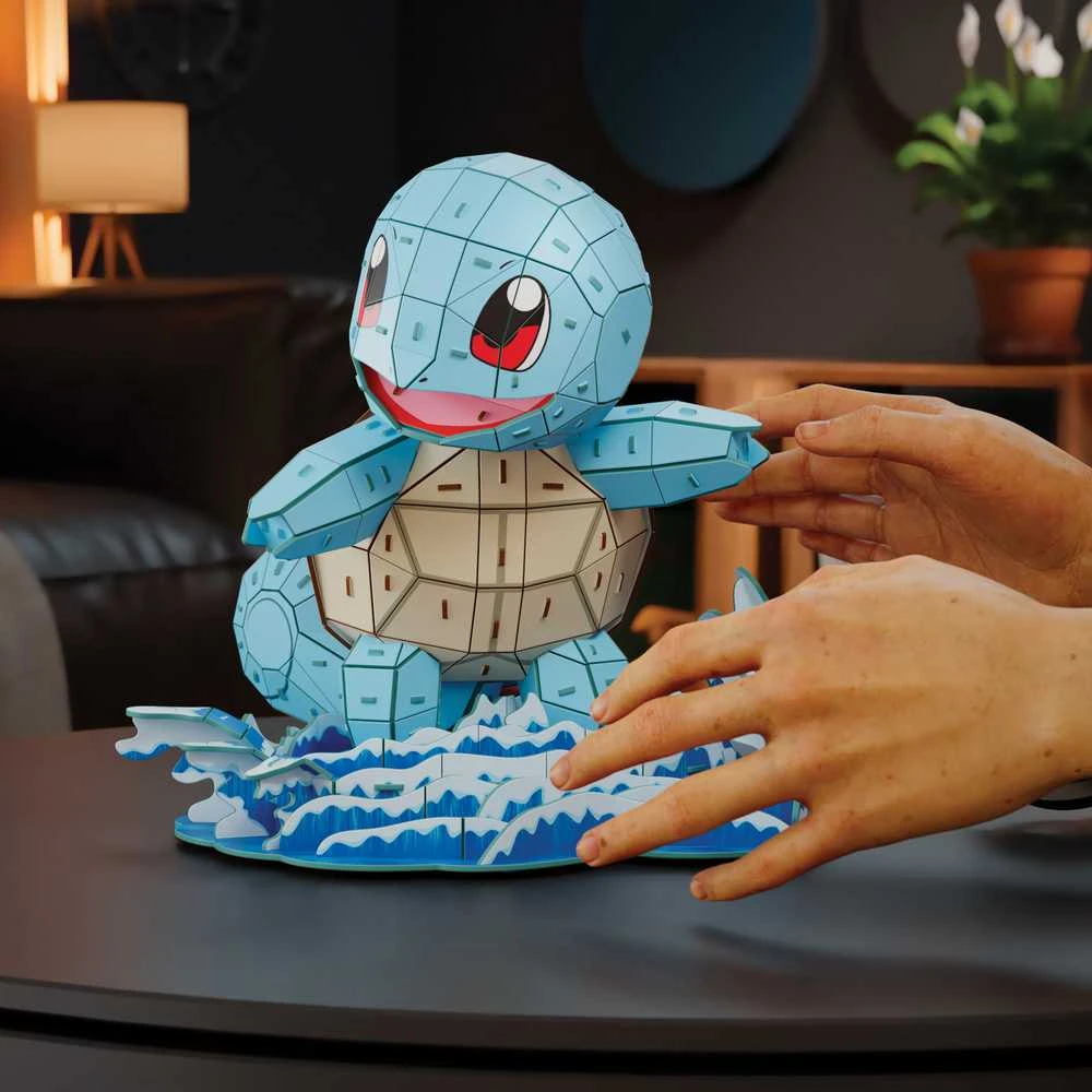 Spin Master 4D dėlionė, sukonstruokite „Pokemon Squirtle“ modelius, kuriuos galima surinkti 3D formatu