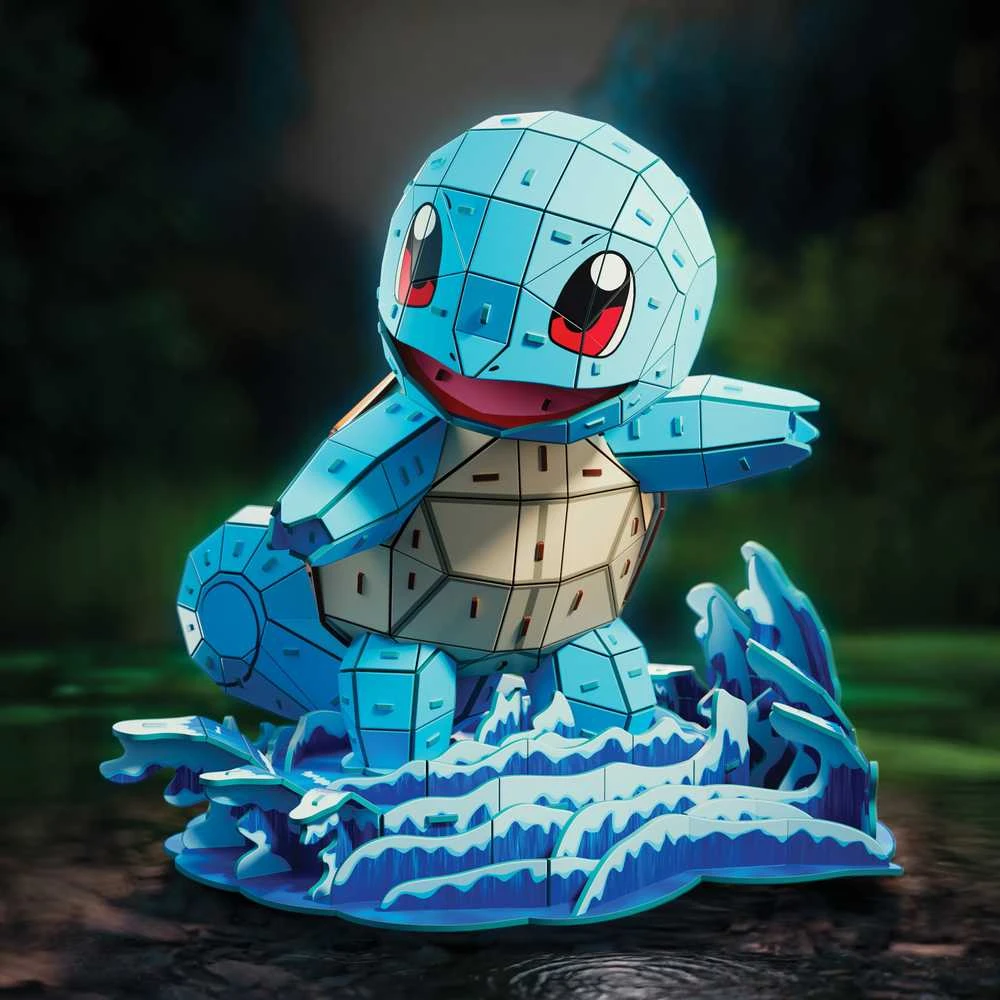 Spin Master 4D dėlionė, sukonstruokite „Pokemon Squirtle“ modelius, kuriuos galima surinkti 3D formatu