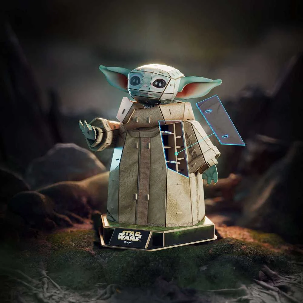 Dėlionė Spin Master Star Wars 4d Build Grogu figūrėlės konstravimo rinkinys, 103 detalės