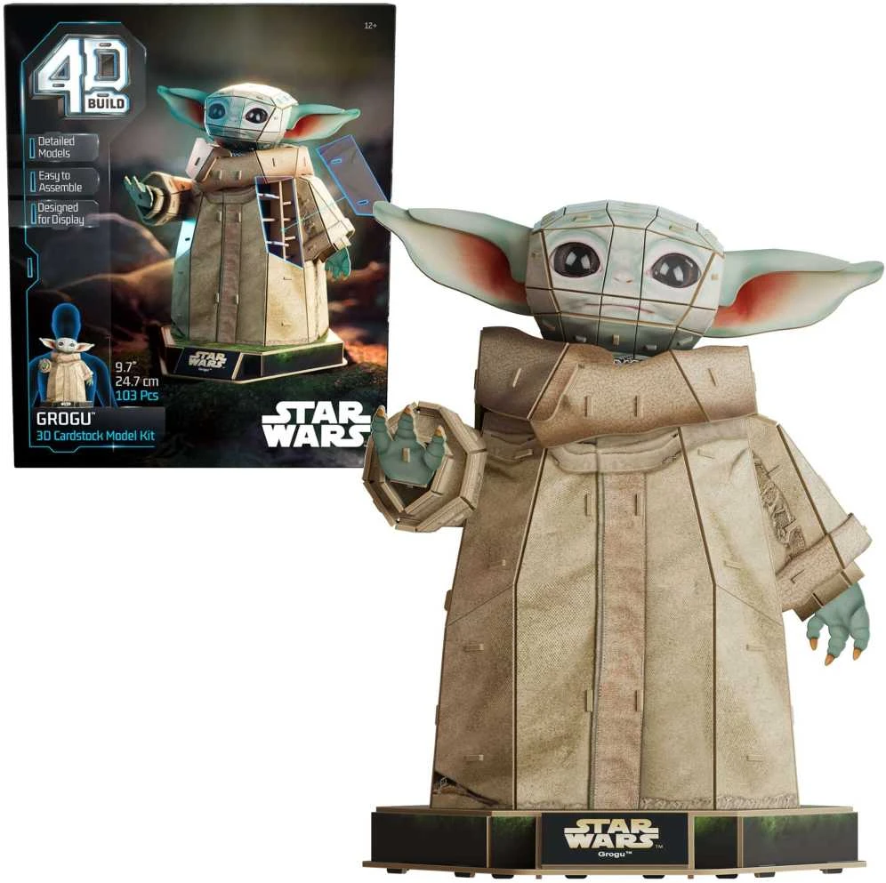 Dėlionė Spin Master Star Wars 4d Build Grogu figūrėlės konstravimo rinkinys, 103 detalės