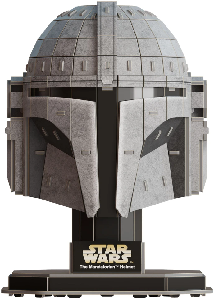 4D dėlionės „Star Wars Mandalorian“ 3D šalmo modelis surinkimui