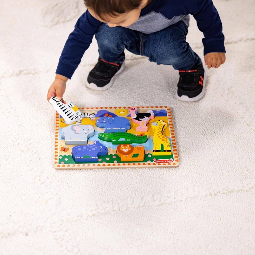 Melissa & Doug „Melissa &amp; Doug“ mediniai „Safari“ gyvūnėlių dėlionės