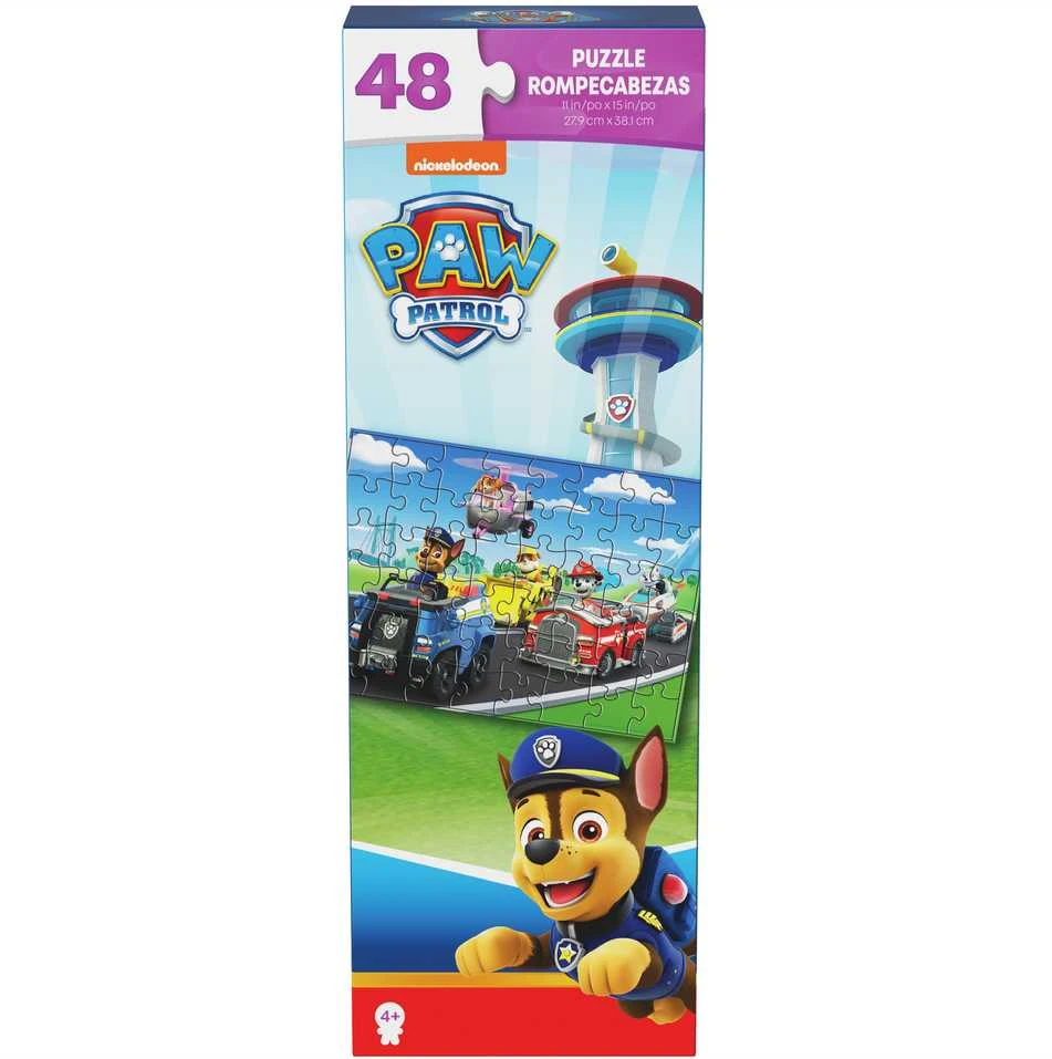 Paw Patrol dėlionė Chase Skye komanda Marshall transporto priemonės 48 detalės 27,9 x 38,1 cm