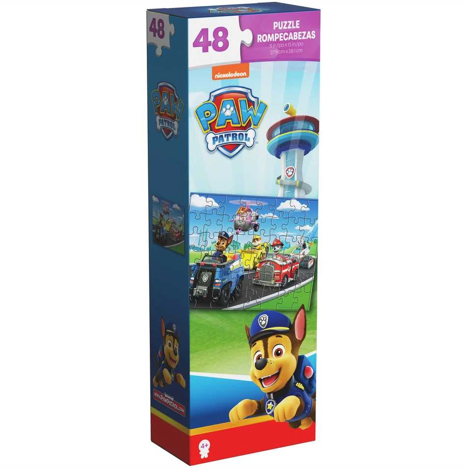 Paw Patrol dėlionė Chase Skye komanda Marshall transporto priemonės 48 detalės 27,9 x 38,1 cm
