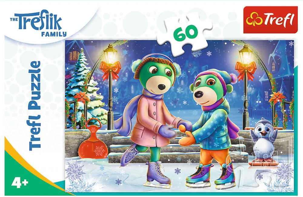 Trefl Dėlionė 60 vnt. - Treflikų žiemos linksmybės