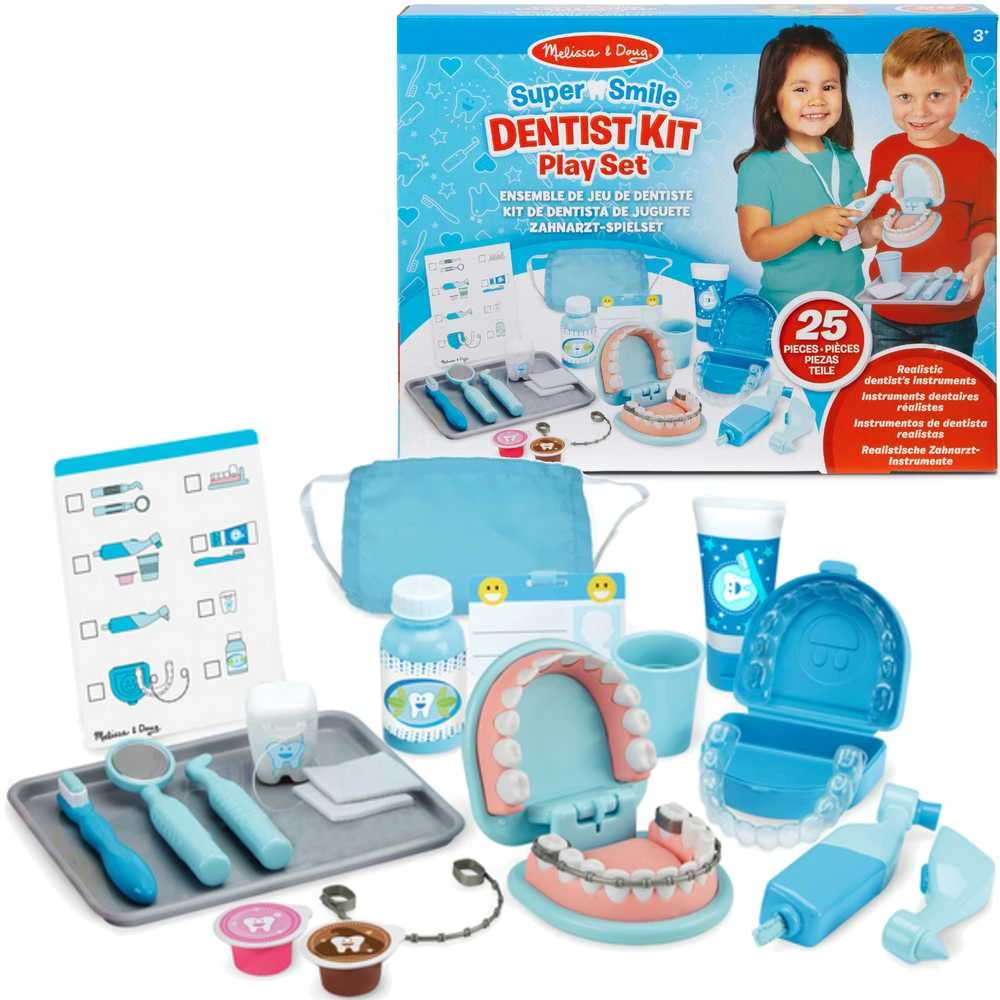 Dėlionė MELISSA & DOUG žaidimų rinkinys „Super Smile“ odontologo žaidimų rinkinys