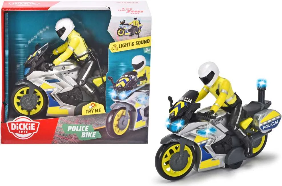 Dickie padažo policijos motociklas 17 cm