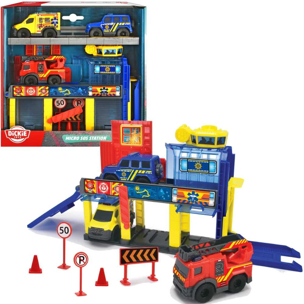 SIMBA Dickie SOS mini gelbėjimo stotis + 3 automobiliai 371-3017