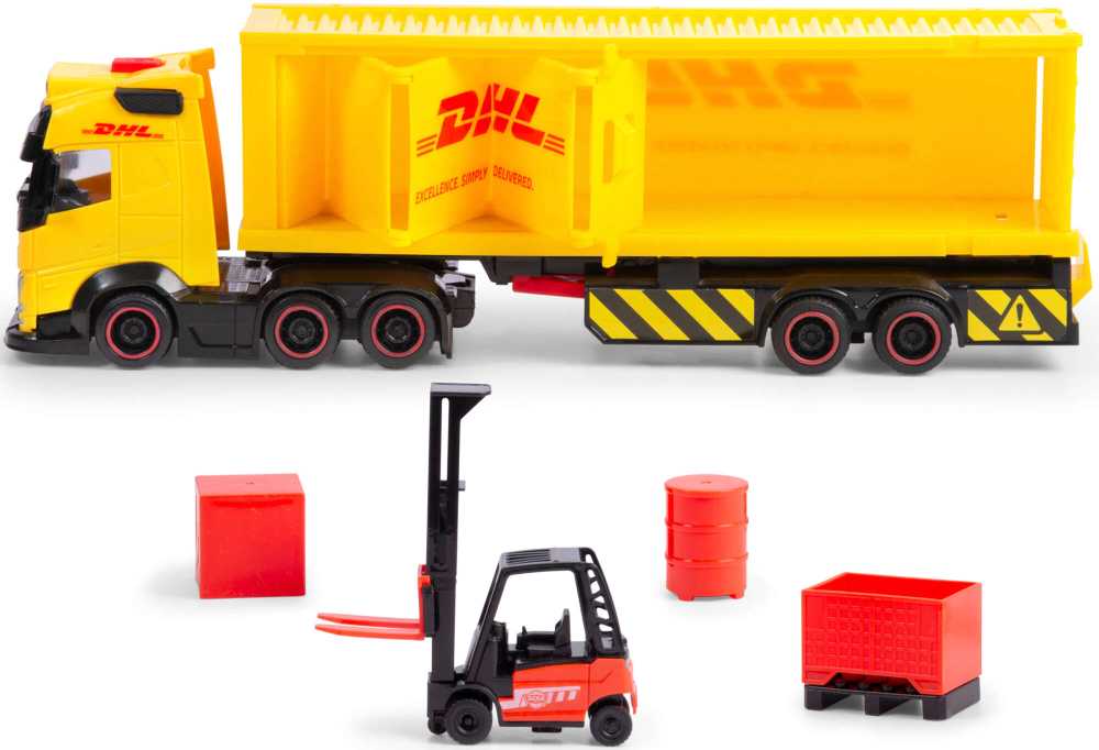 SIMBA Dickie City sunkvežimis + priekaba DHL w/dw 374-7018