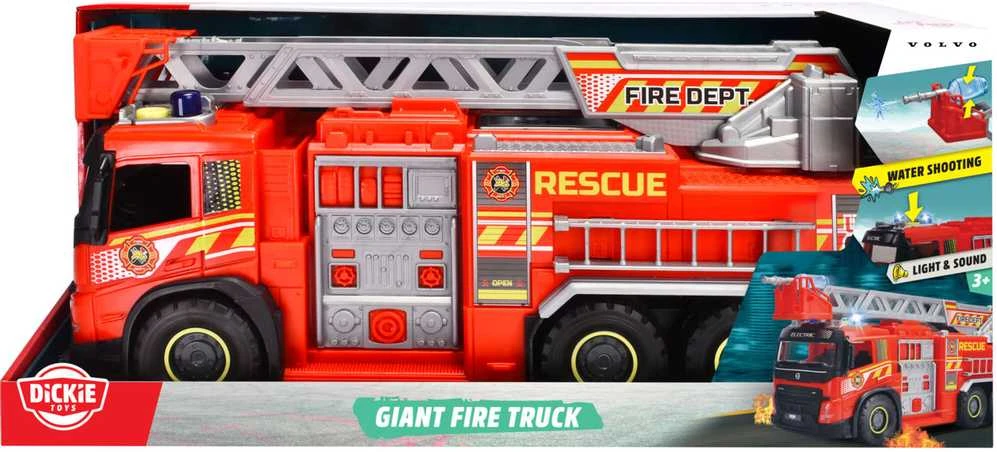 Gelbėjimo automobilis Dickie Volvo Big Raudona Fire Engine, 51 cm