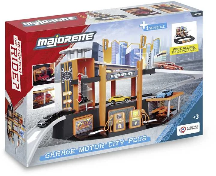 Majorette Žaislinis garažas Motor City plus su automobiliu 1:64
