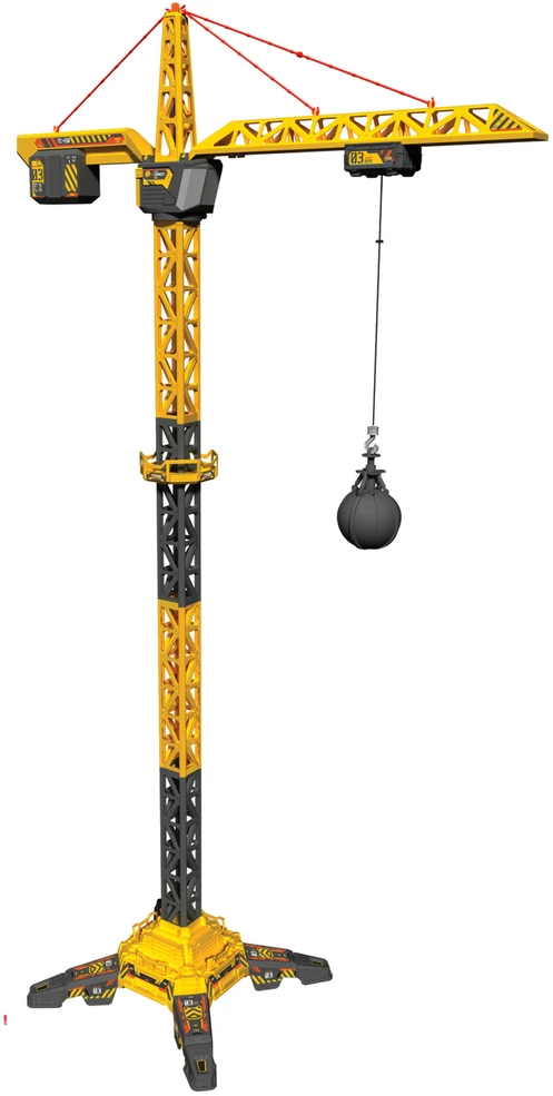 Dickie Toys Didelis nuotolinio valdymo kranas, 150 cm besisukanti ranka, titaninis kranas, nuotolinio valdymo pultas su USB + šviesa