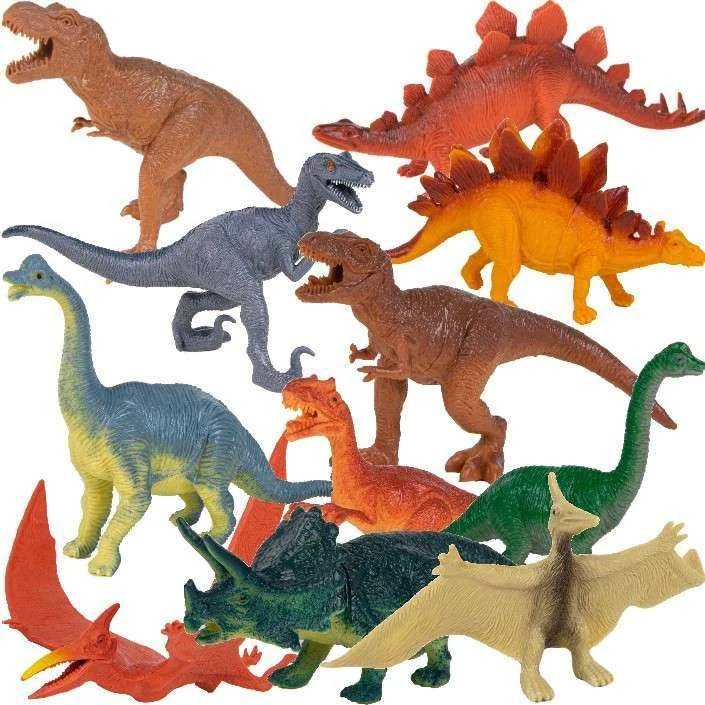 Boley Laukinių dinozaurų figūrėlių rinkinys 55 dalių konteineryje