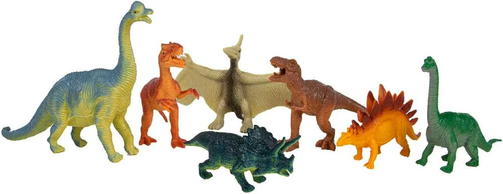 Boley Laukinių dinozaurų figūrėlių rinkinys 55 dalių konteineryje