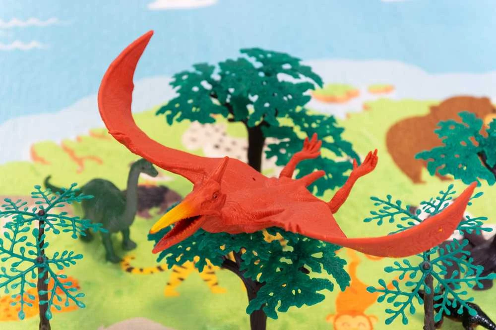 Boley Laukinių dinozaurų figūrėlių rinkinys 55 dalių konteineryje