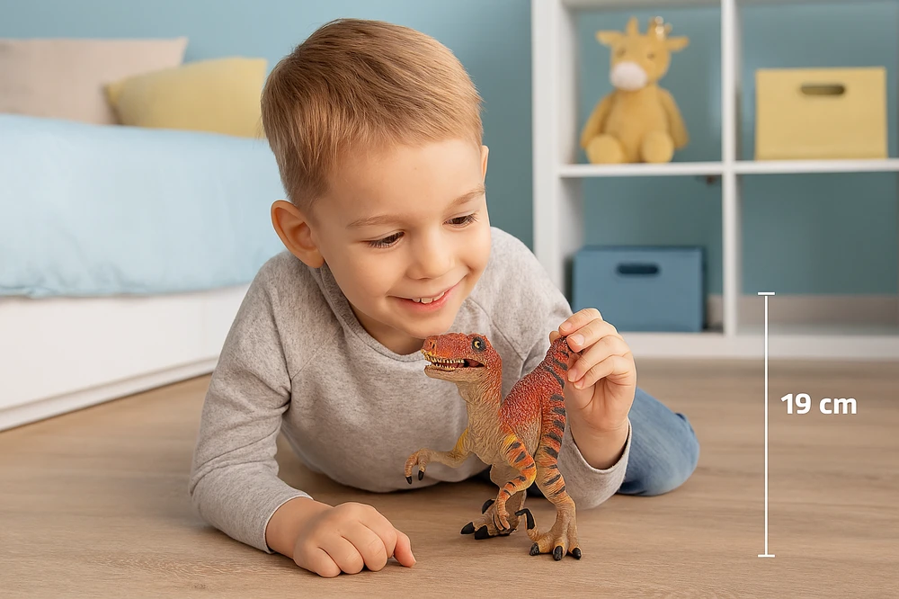 Almarina Dinozaur Velociraptor duża figurka ruchoma 19 cm