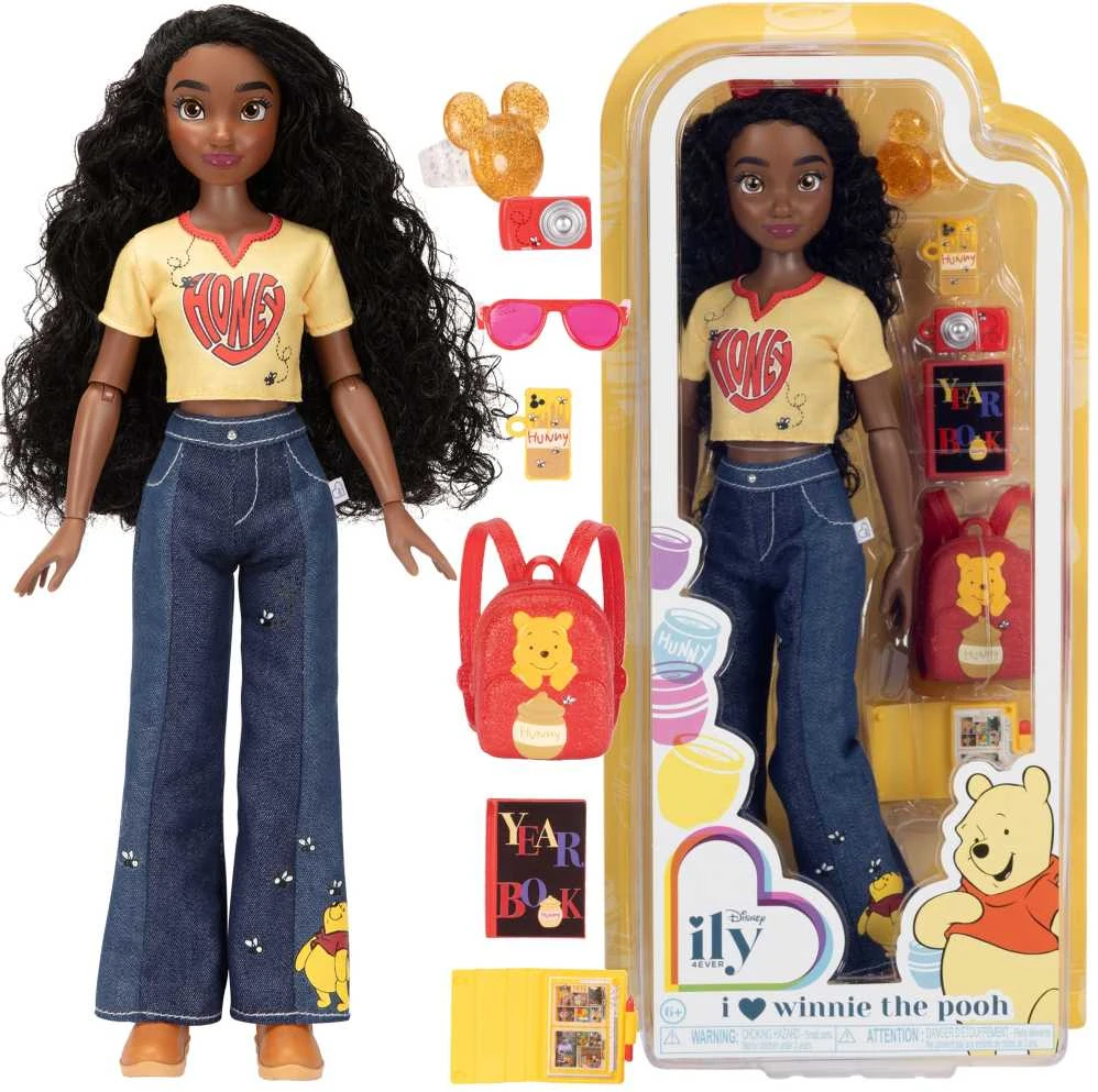 Jakks Pacific Disney ILY 4ever madinga lėlė su Mikės Pūkuotuko motyvu ir aksesuarų rinkiniu, 30 cm