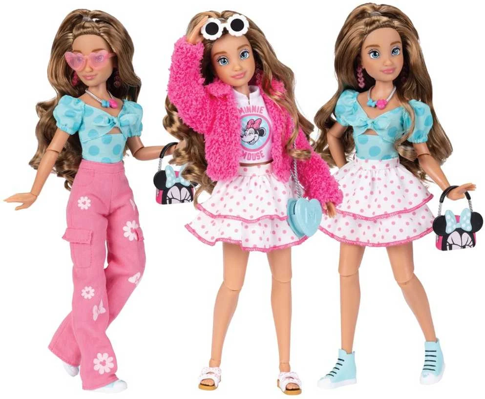 Jakks Pacific Disney ILY 4ever madingų lėlių rinkinys su Minnie Mouse motyvu ir aksesuarais, 30 cm