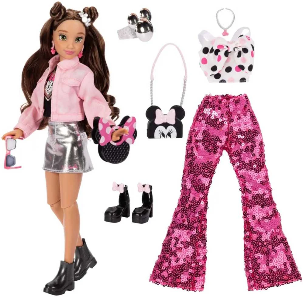 Disney ILY 4ever madingų lėlių rinkinys su Minnie Mouse motyvu ir aksesuarais, 30 cm