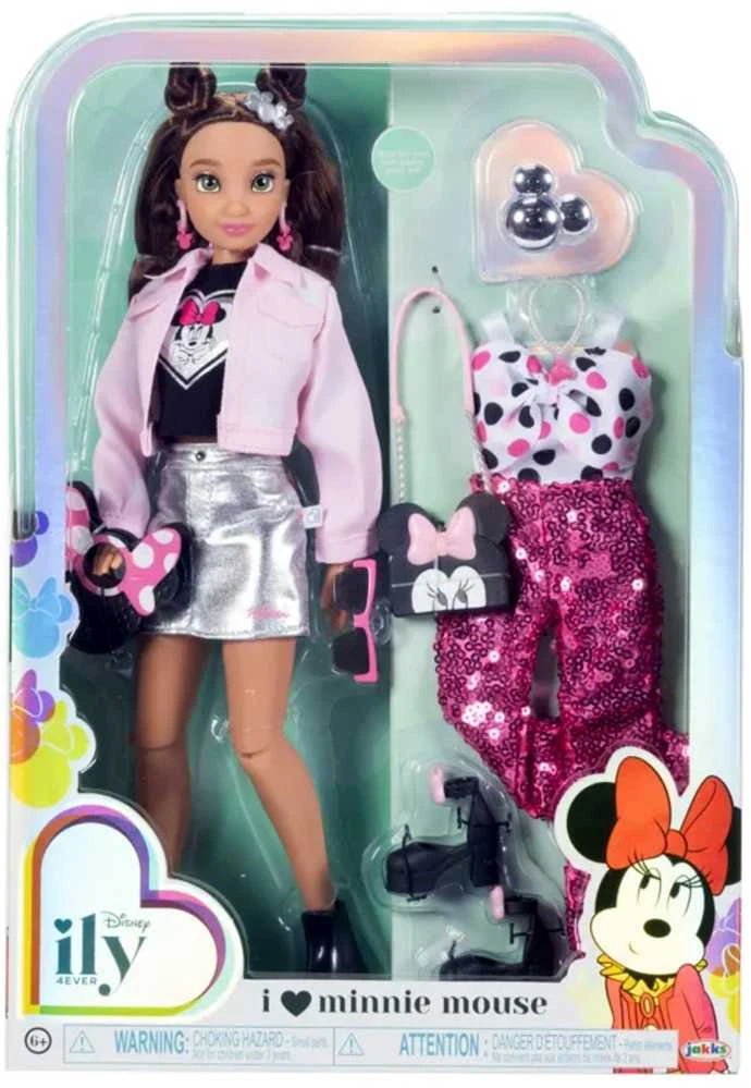 Disney ILY 4ever madingų lėlių rinkinys su Minnie Mouse motyvu ir aksesuarais, 30 cm