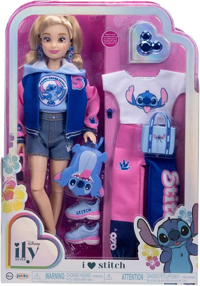 Jakks Pacific „Disney ILY 4ever“ mados lėlė su Stitch tema ir aksesuarų rinkiniu, 30 cm