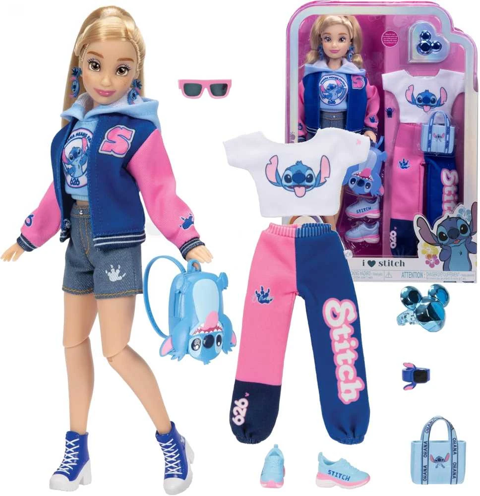 Jakks Pacific „Disney ILY 4ever“ mados lėlė su Stitch tema ir aksesuarų rinkiniu, 30 cm